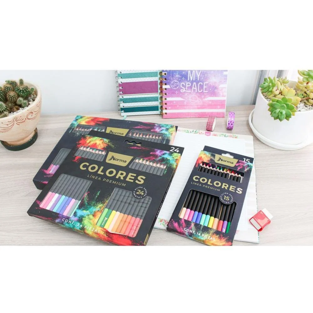 LAPIS DE COR REDONDO NORMA PREMIUM 15 CORES MAXCRIL (UNIDADE) - imagem 4