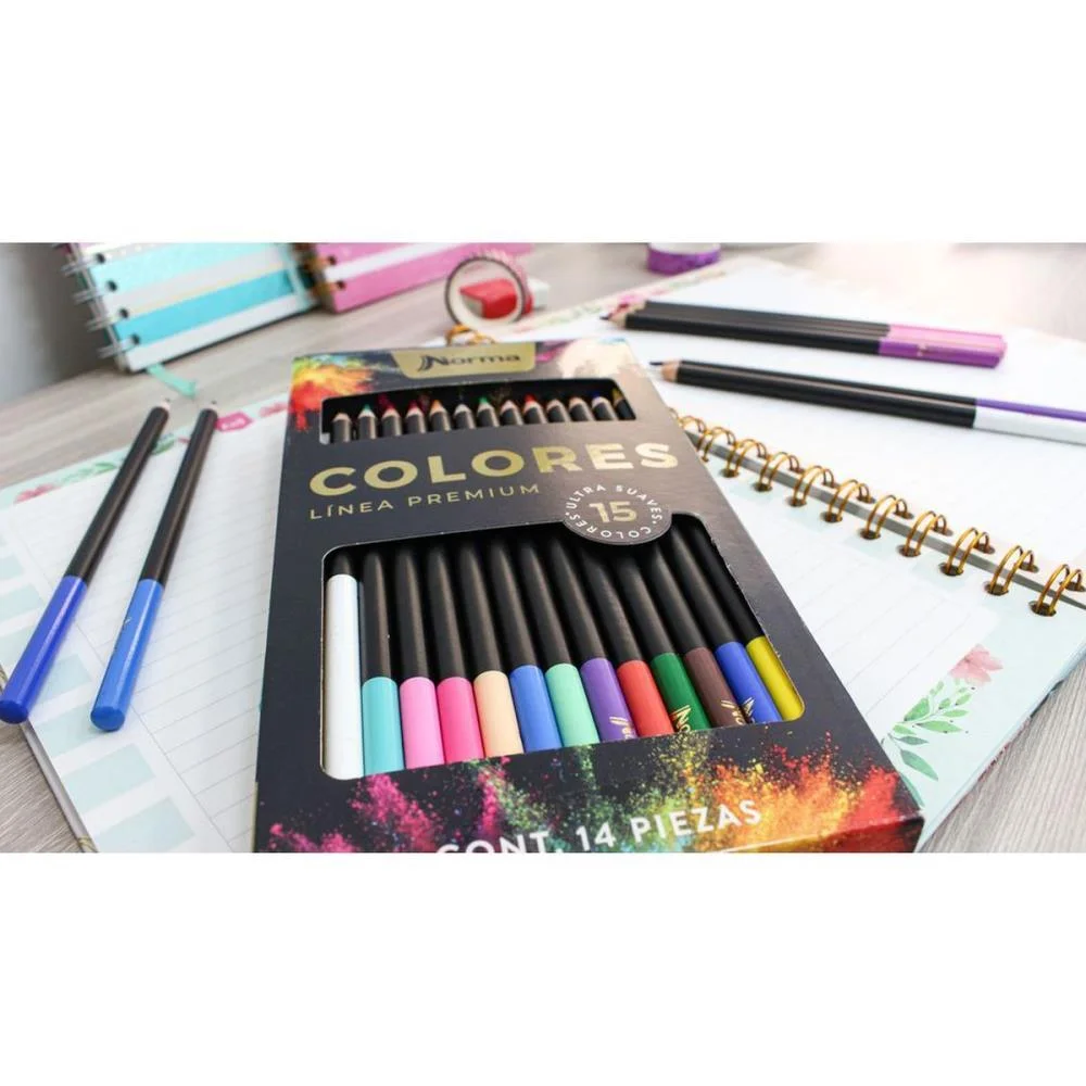 LAPIS DE COR REDONDO NORMA PREMIUM 15 CORES MAXCRIL (UNIDADE) - imagem 5