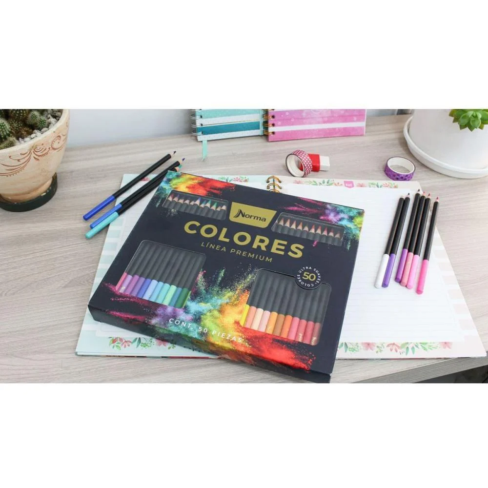 LAPIS DE COR REDONDO NORMA PREMIUM 50 CORES MAXCRIL (UNIDADE) - imagem 5