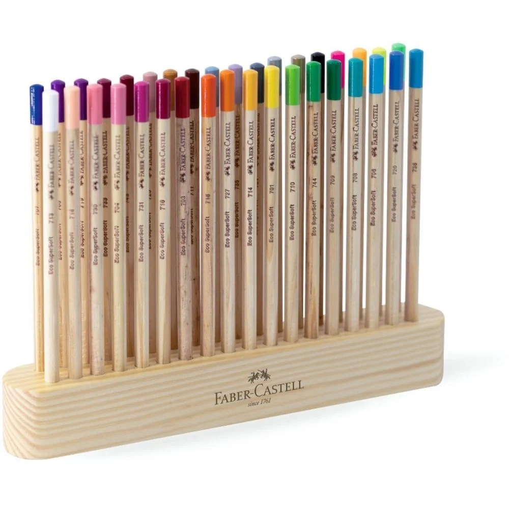 LAPIS DE COR REDONDO SUPERSOFT 36 CORES NATURAL ED. FABER-CASTELL (ESTOJO) - imagem 2