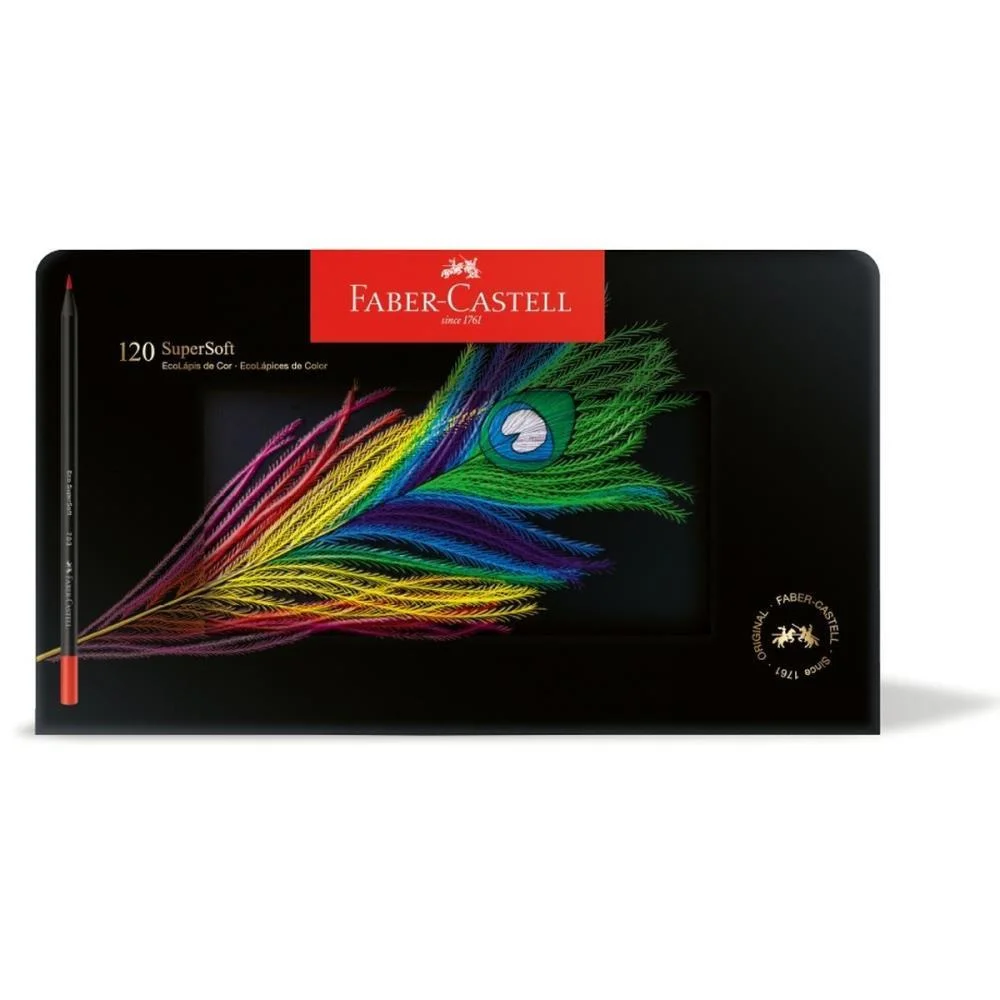 LAPIS DE COR REDONDO SUPERSOFT 120 CORES LATA FABER-CASTELL (PCT.C/02) - imagem 4