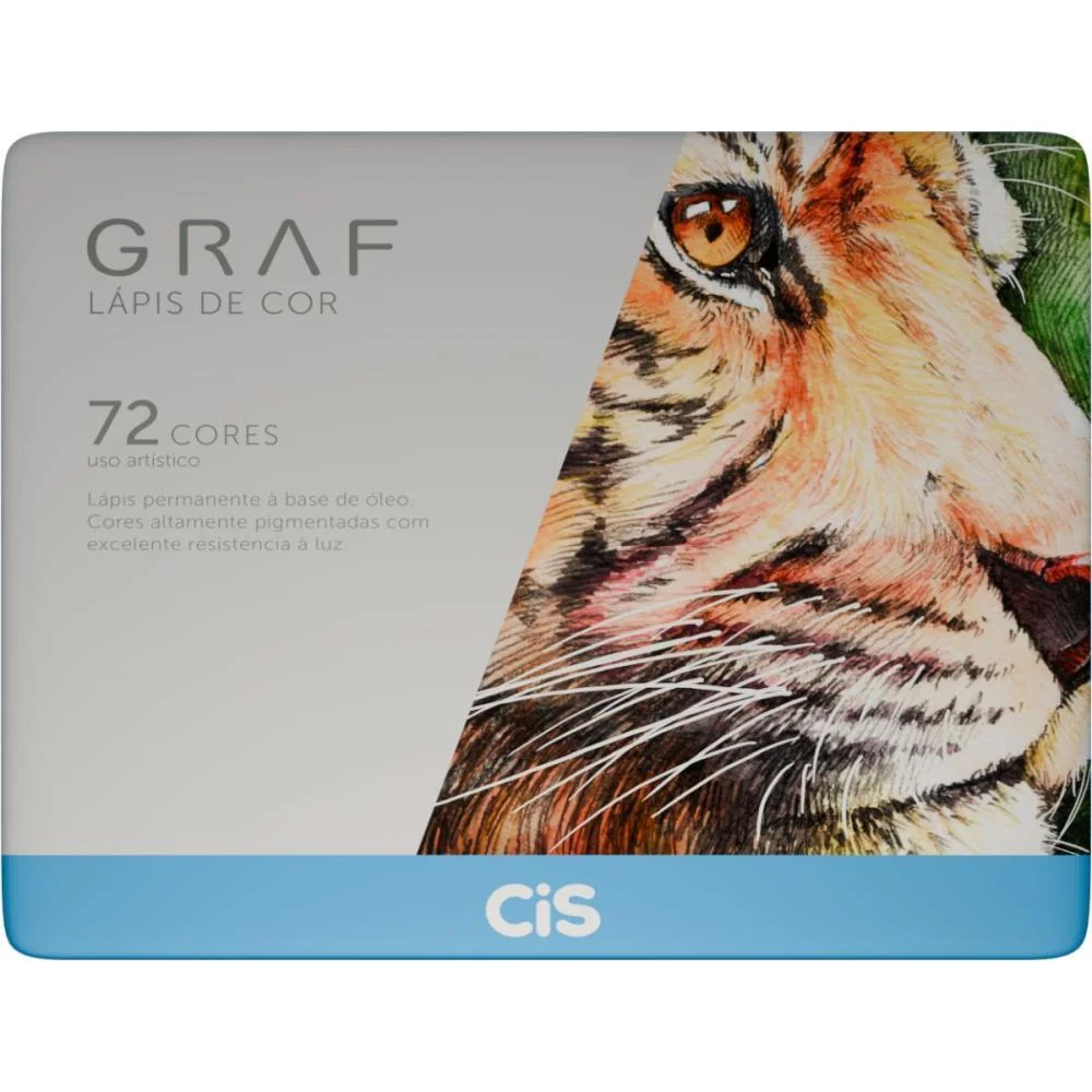 LAPIS DE COR REDONDO CIS GRAF 72 CORES LATA SERTIC (UNIDADE) - imagem 3