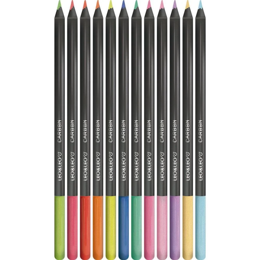 LAPIS DE COR REDONDO CARBON LINE 12COR. NEON/PASTEL LEONORA (PCT.C/06) - imagem 4