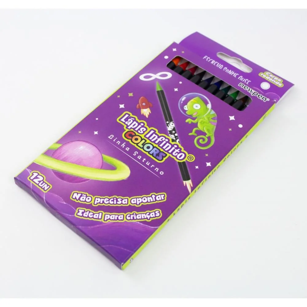 LAPIS DE COR REDONDO INFINITO SATURNO 12 CORES NEWPEN (ESTOJO) - imagem 16
