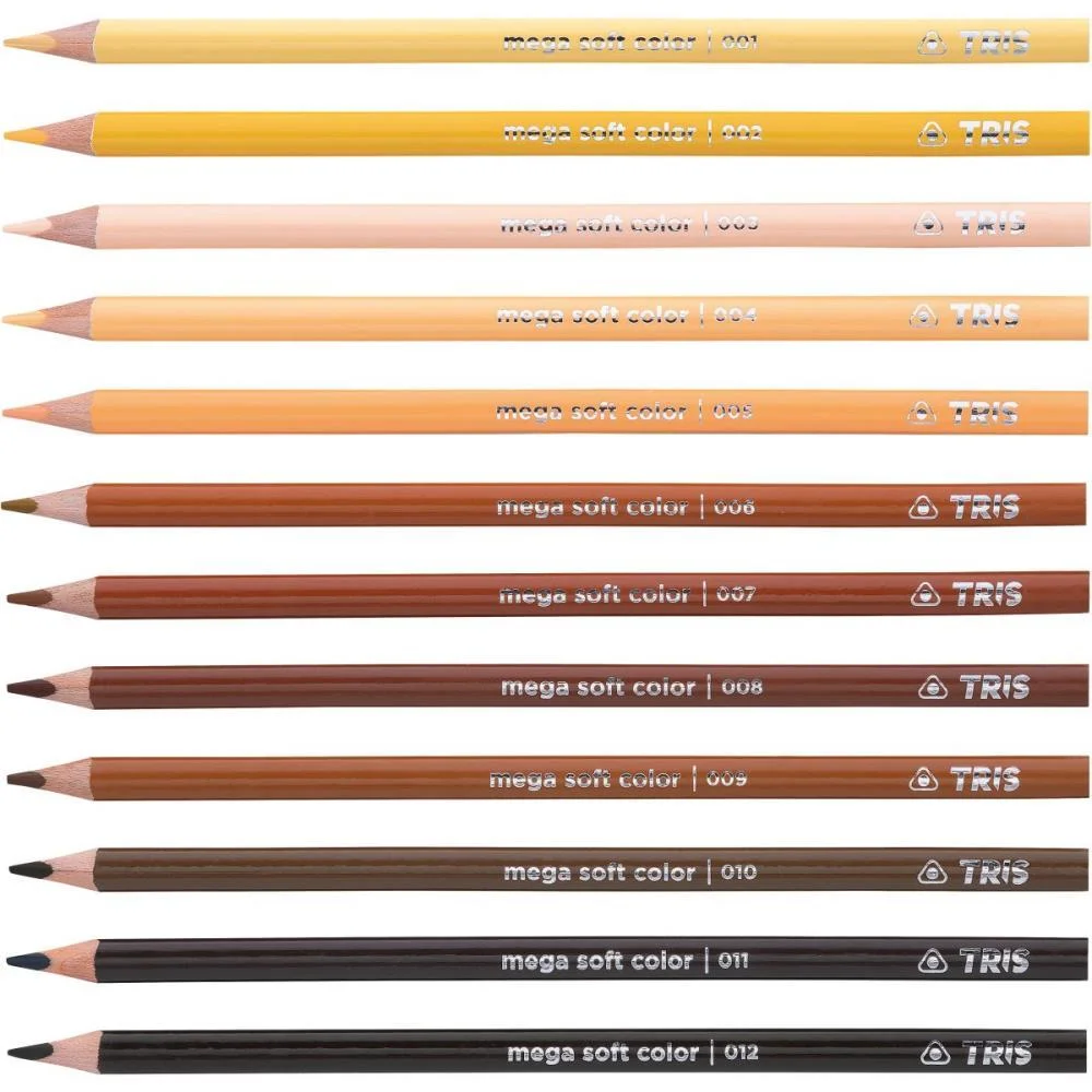 LAPIS DE COR TRIANGULAR MEGA SOFT TONS DE PELE 12CORES SUMMIT (PCT.C/06) - imagem 4