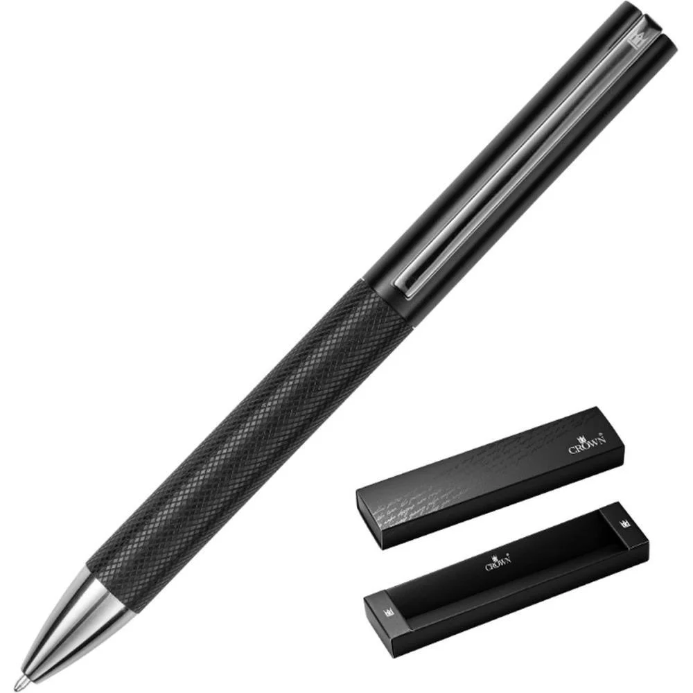 CANETA ESFEROGRAFICA ATHENAS ESFERA PRETA CLIPE FUM CROWN (UNIDADE) - imagem 2