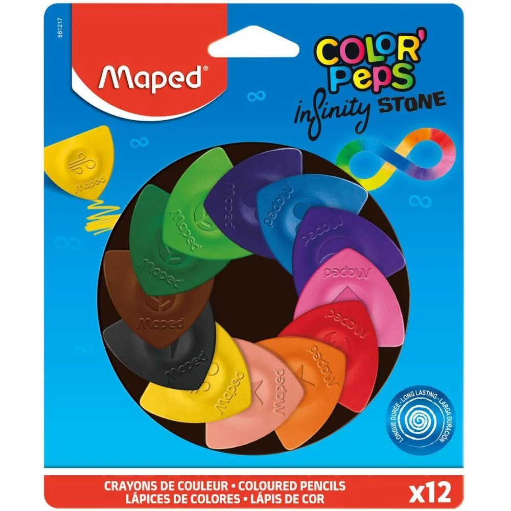 LAPIS DE COR TRIANGULAR COLOR PEPS INFINITY STONE 12CO MAPED (ESTOJO) - imagem 3