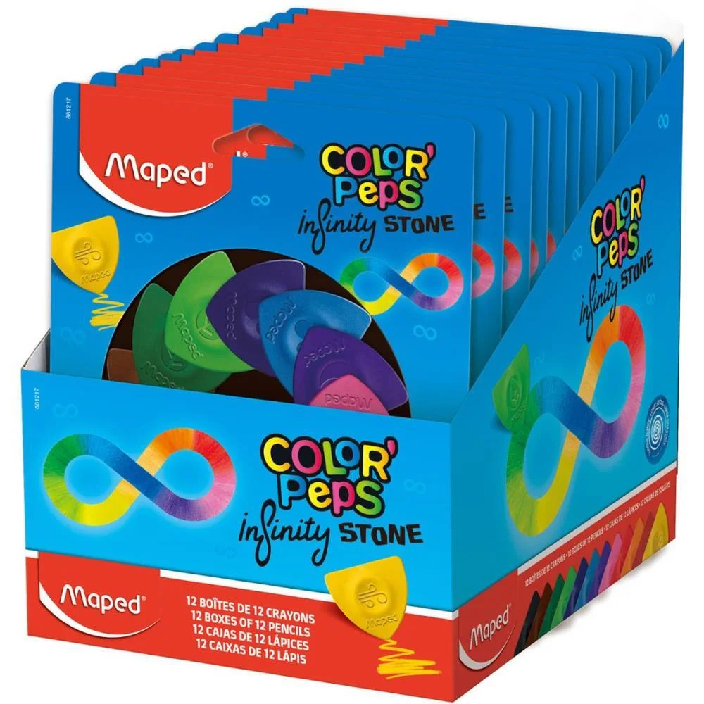 LAPIS DE COR TRIANGULAR COLOR PEPS INFINITY STONE 12CO MAPED (ESTOJO) - imagem 4