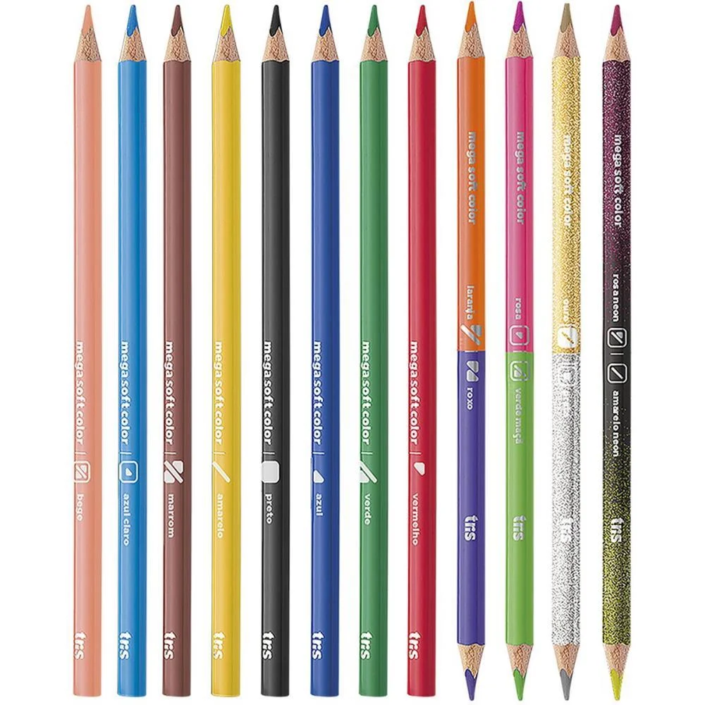 LAPIS DE COR TRIANGULAR MEGA COLOR 12C+2NEON+2METALICA SUMMIT (PCT.C/06) - imagem 3