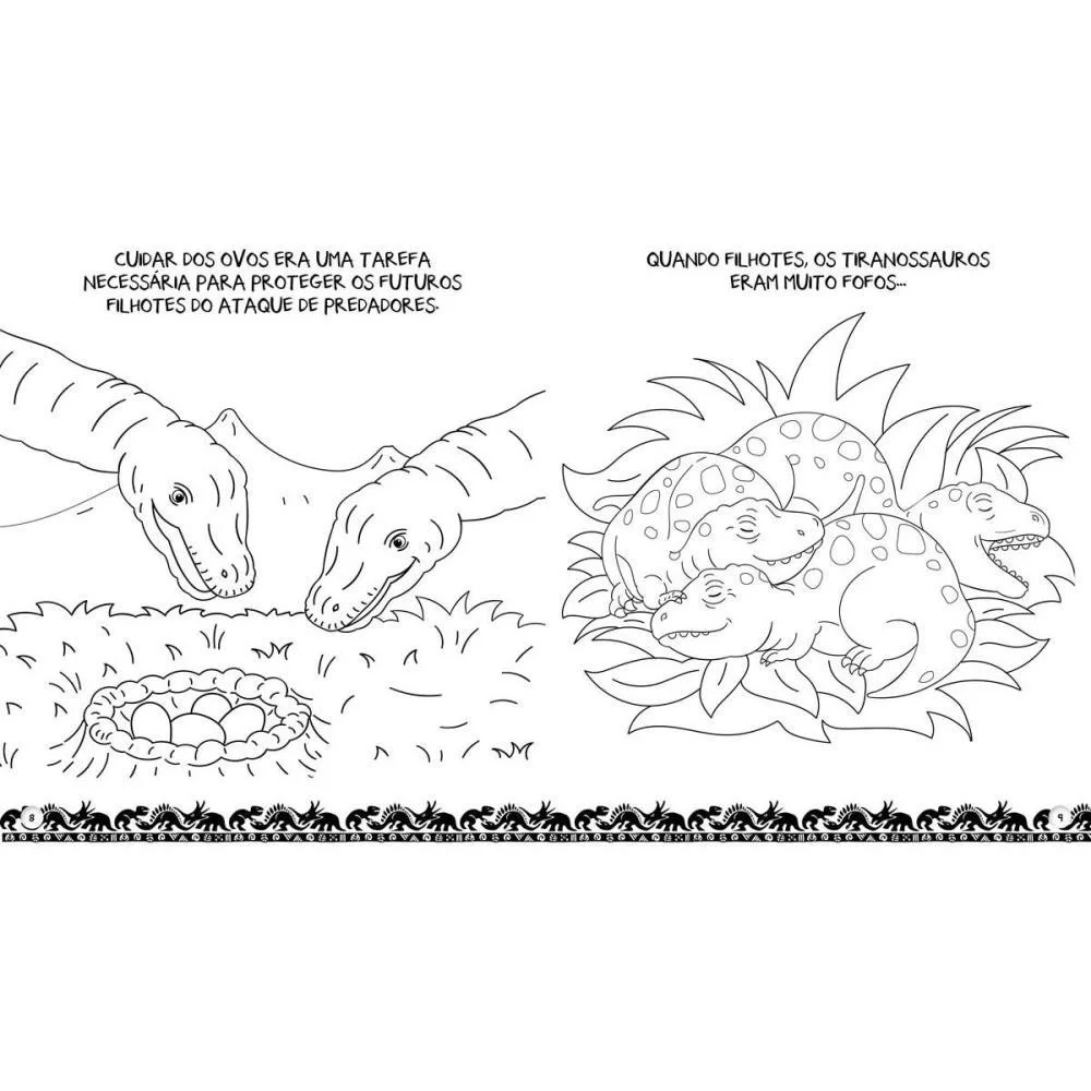 LIVRO INFANTIL COLORIR KIT LAPIS DE COR DINOSSAUROS MAGIC KIDS (UNIDADE) - imagem 4