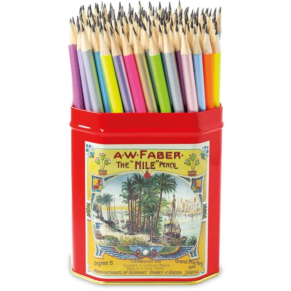 LAPIS PRETO REDONDO ECOLAPIS 2001 NEON LATA FABER-CASTELL (DP.C/160) - imagem 3