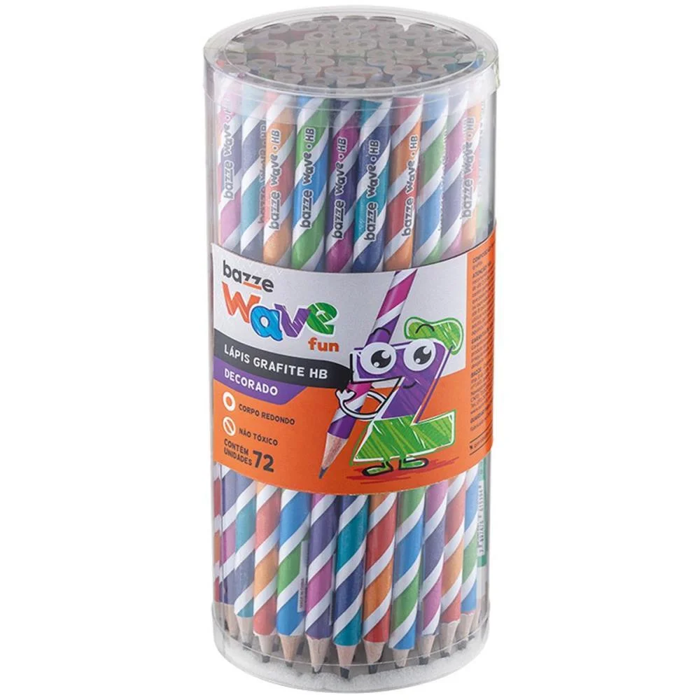 LAPIS PRETO REDONDO BAZZE WAVE HB 4CORES SUMMIT (POTE-72) - imagem 2