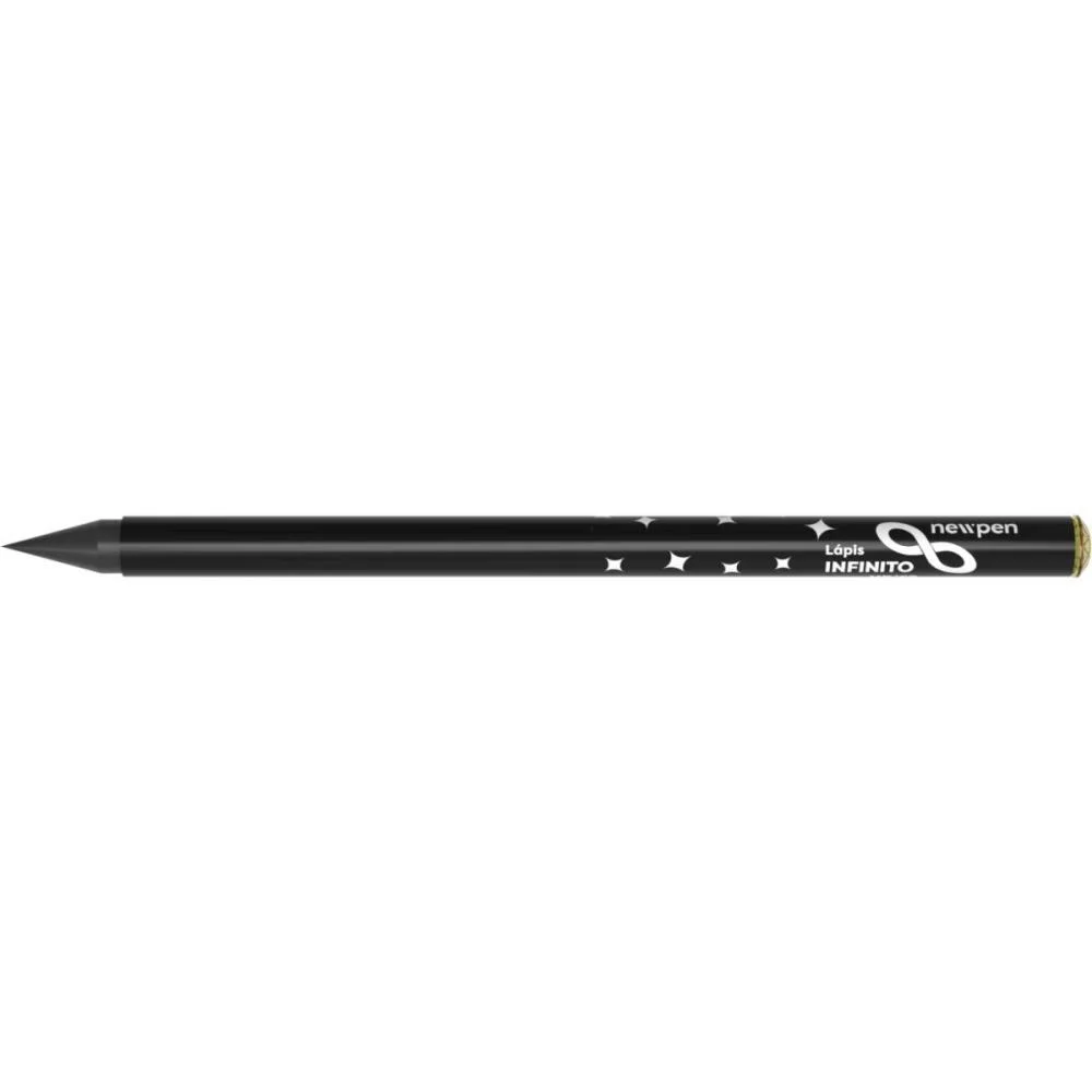 LAPIS PRETO REDONDO INFINITO DIAMENTE BLACK AMAREL NEWPEN (BLISTER) - imagem 4