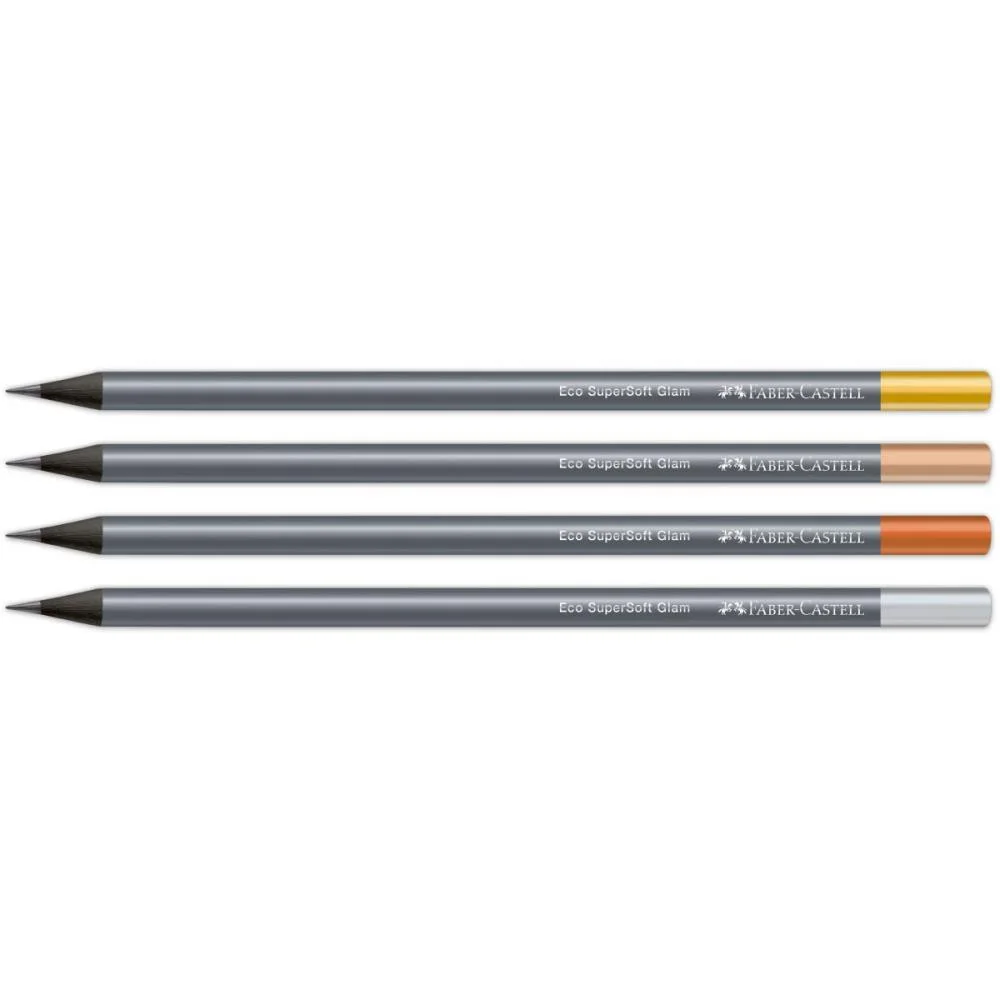 LAPIS PRETO REDONDO SUPERSOFT ECOLAPIS GLAM FABER-CASTELL (CX.C/72) - imagem 4