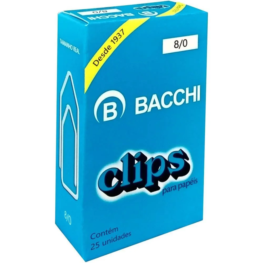 CLIPE GALVANIZADO ACO 8/0 25 UNIDADES BACCHI (PCT.C/10) - imagem 4