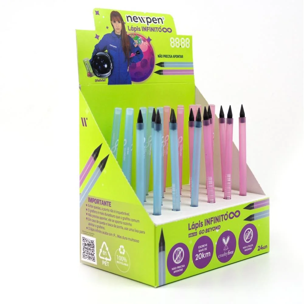 LAPIS PRETO REDONDO INFINITO HB BASIC 2 CORES NEWPEN (DP.C/24) - imagem 4