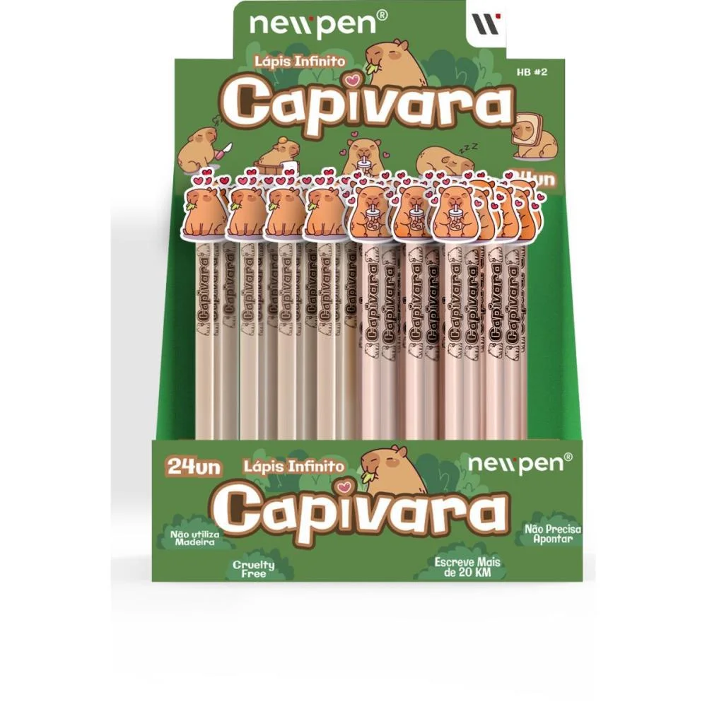 LAPIS PRETO REDONDO INFINITO HB CAPIVARA NEWPEN (DP.C/24) - imagem 2