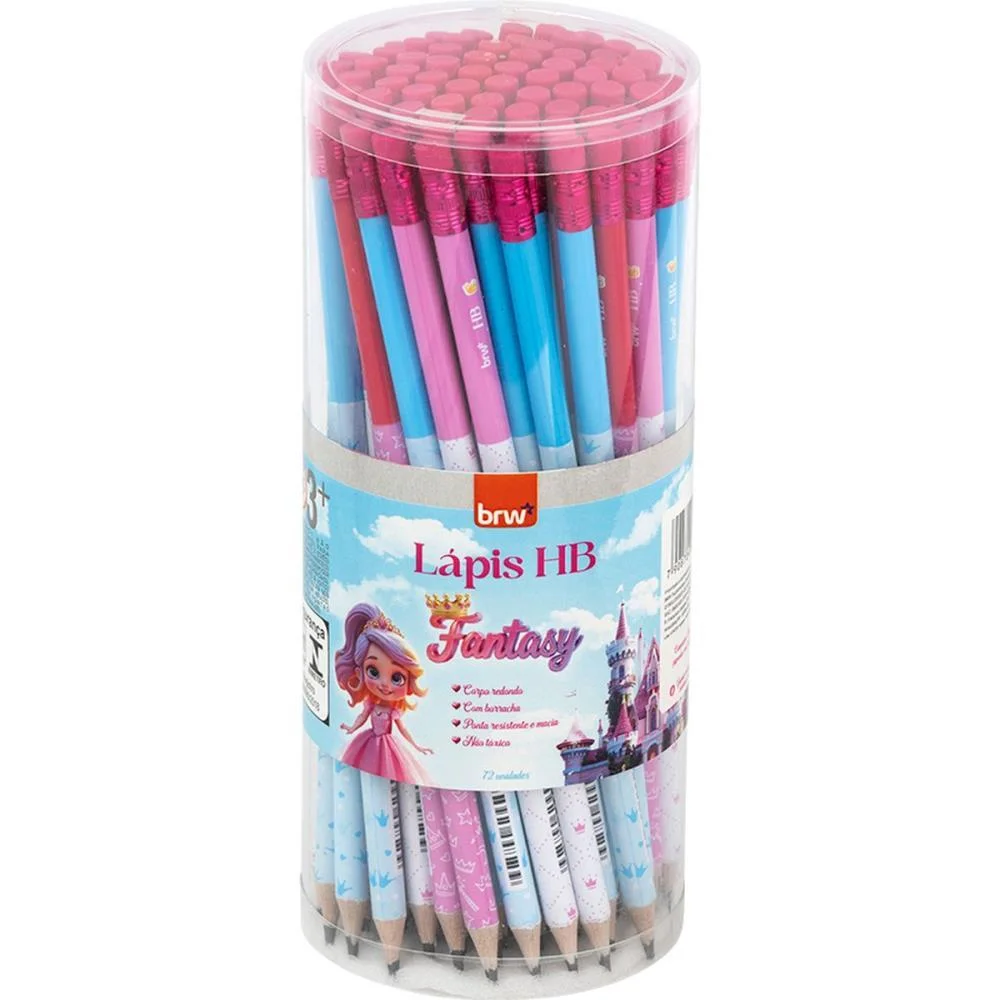 LAPIS PRETO REDONDO HB FANTASY ESTAMPADO RESINA (S BRW (POTE-72) - imagem 6