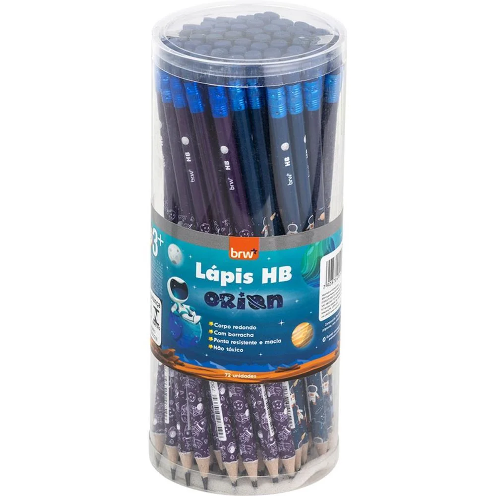 LAPIS PRETO REDONDO HB ESTAMPADO ORION RESINA (S) BRW (POTE-72) - imagem 2