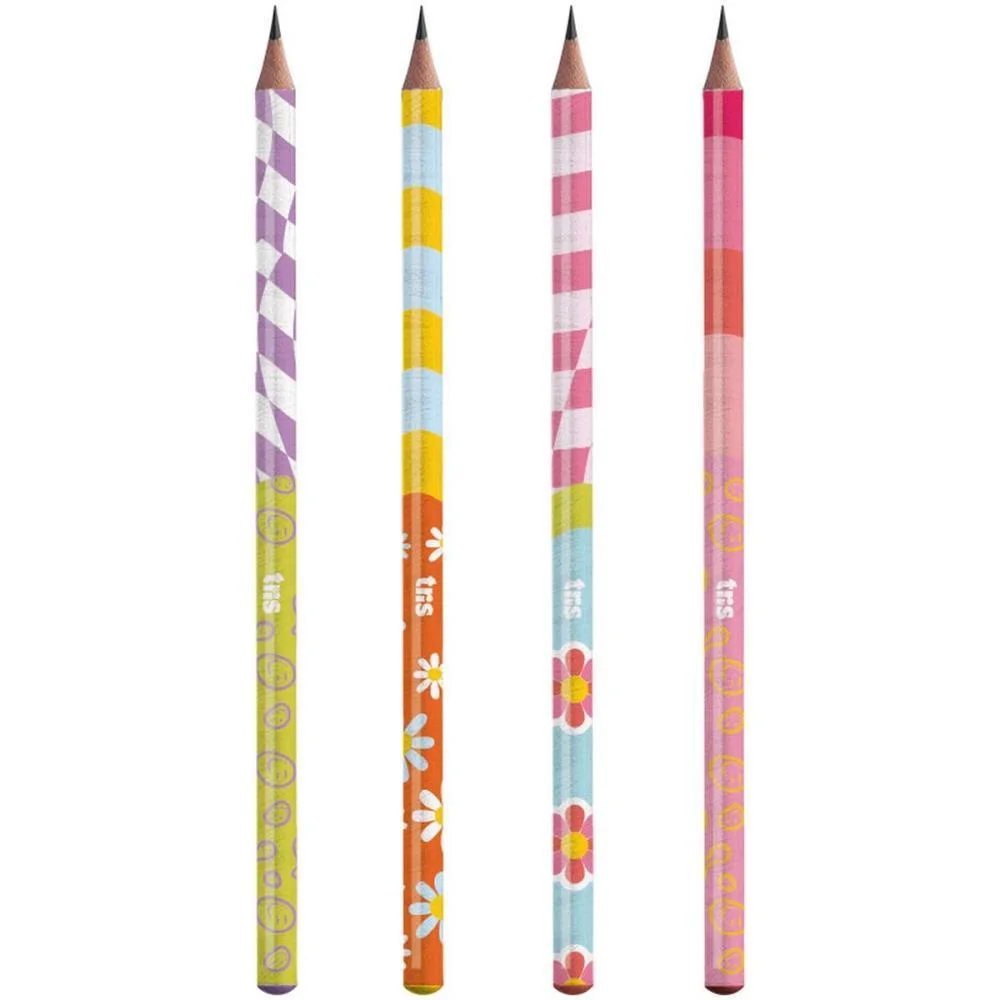 LAPIS PRETO REDONDO DECORADO TRIS DOPAMINA 4 CORES SUMMIT (POTE-48) - imagem 4