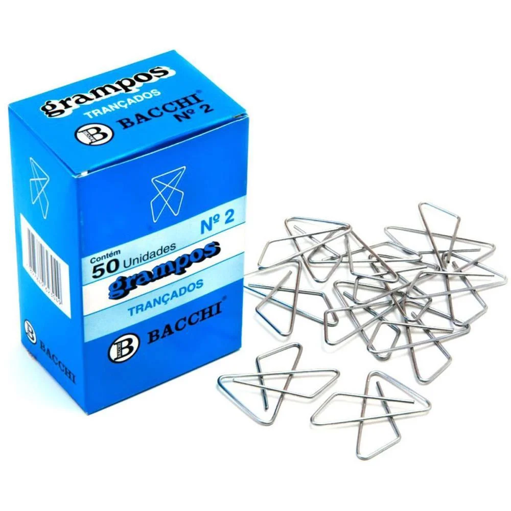 CLIPE GALVANIZADO ACO TRANCADO 2 50 UNIDADES BACCHI (PCT.C/10) - imagem 2