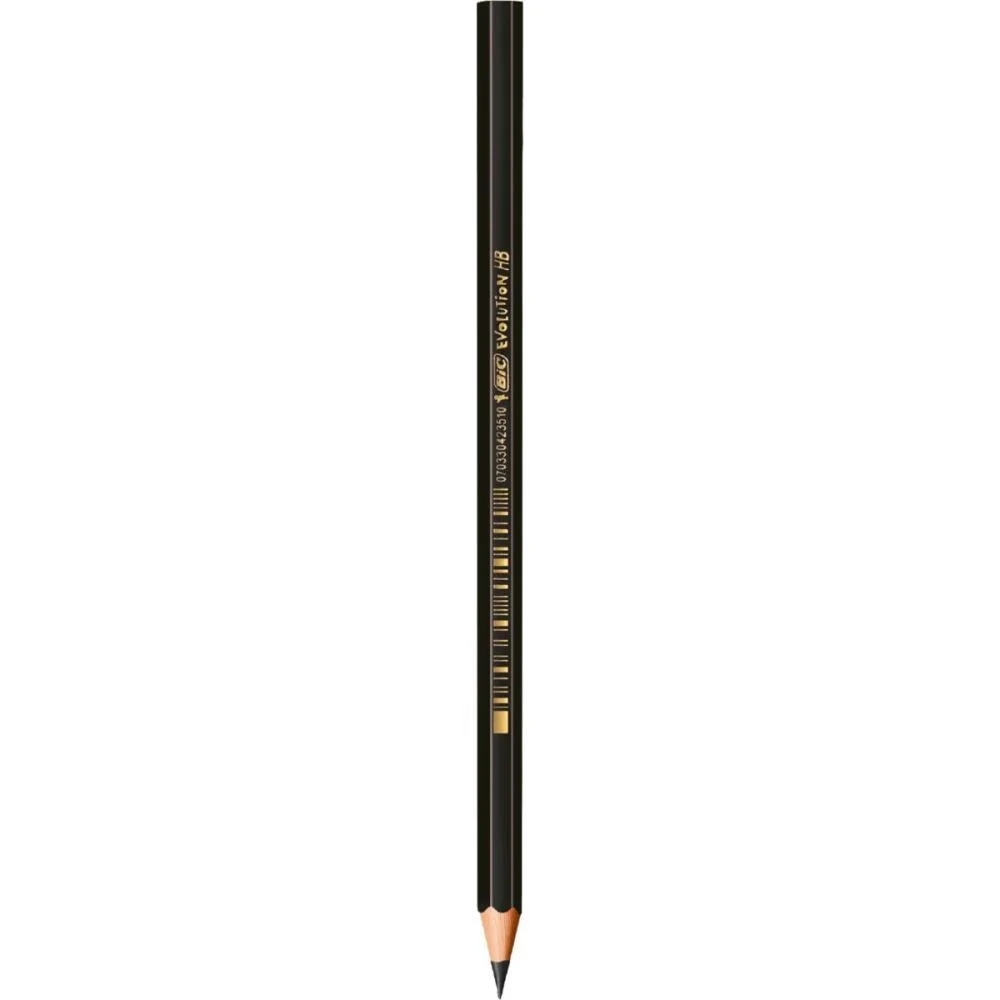 LAPIS PRETO SEXTAVADO EVOLUTION 2HB S/BORRACHA PRETO BIC (CX.C/144) - imagem 5