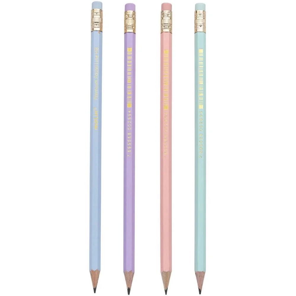 LAPIS PRETO SEXTAVADO PASTEL LINE C/ BORRACHA MOLIN (POTE-48) - imagem 4