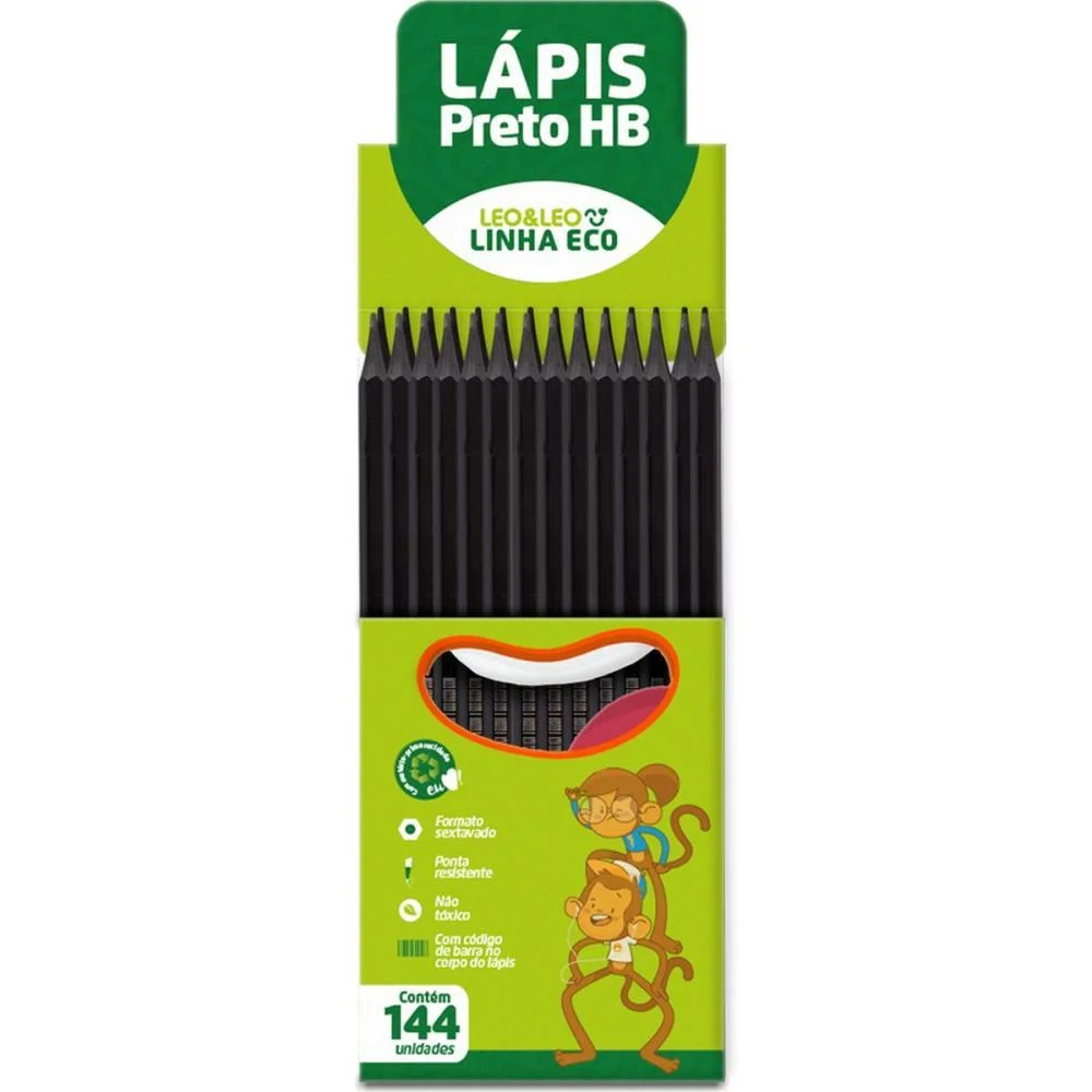 LAPIS PRETO SEXTAVADO ECO HB LEONORA (CX.C/144) - imagem 2