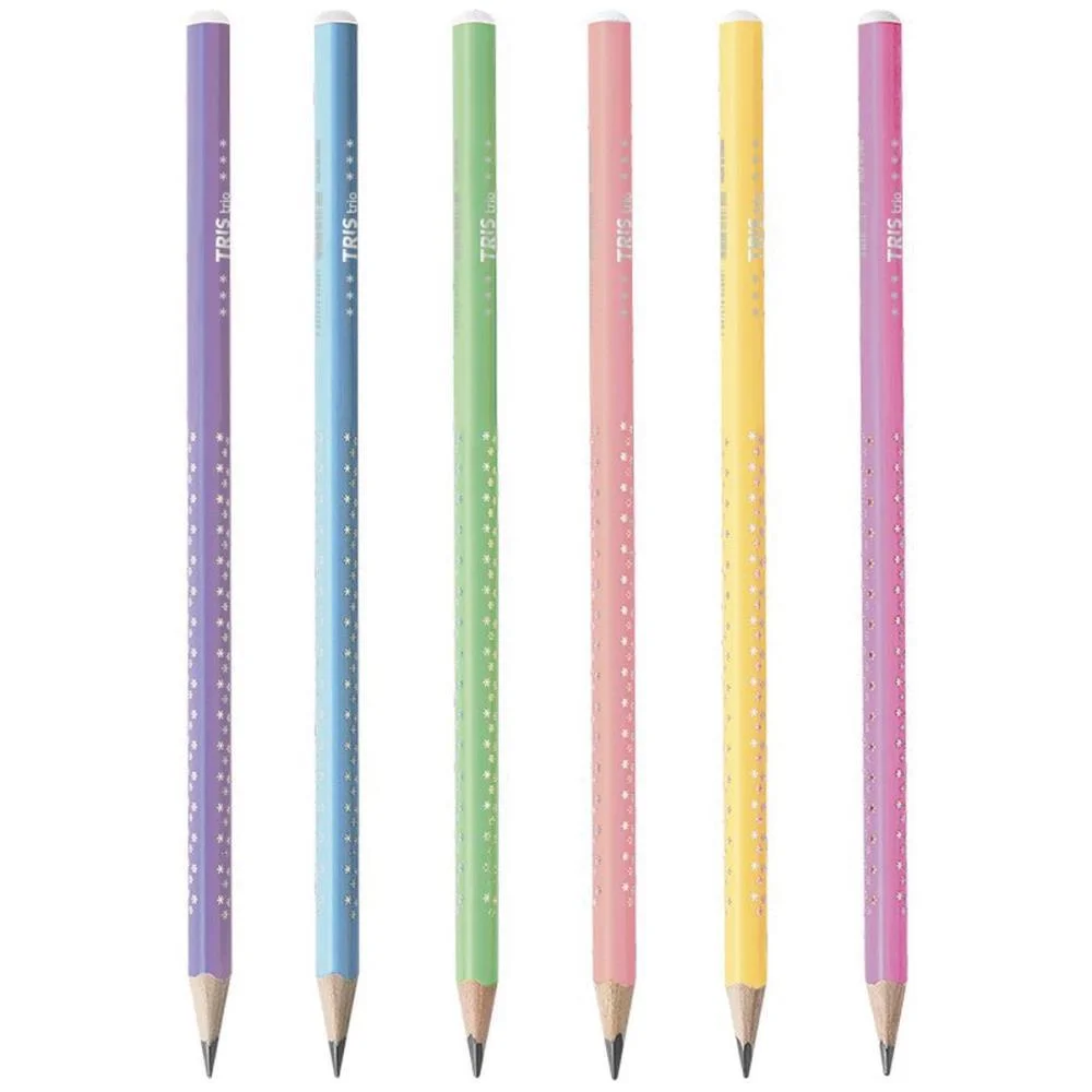 LAPIS PRETO TRIANGULAR TRIS TRIO PASTEL SUMMIT (POTE-48) - imagem 4