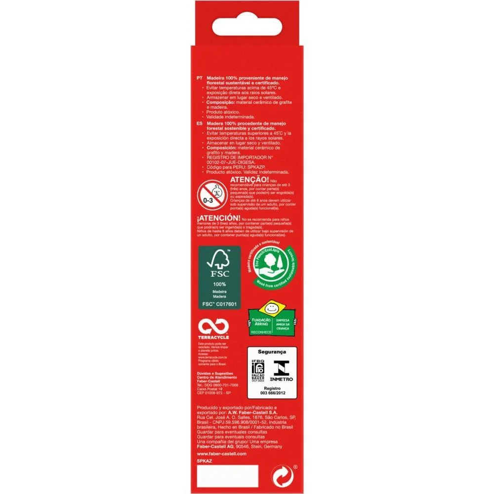 LAPIS PRETO TRIANGULAR ECOLAPIS SPARKLE AZUL FABER-CASTELL (PCT.C/72) - imagem 3