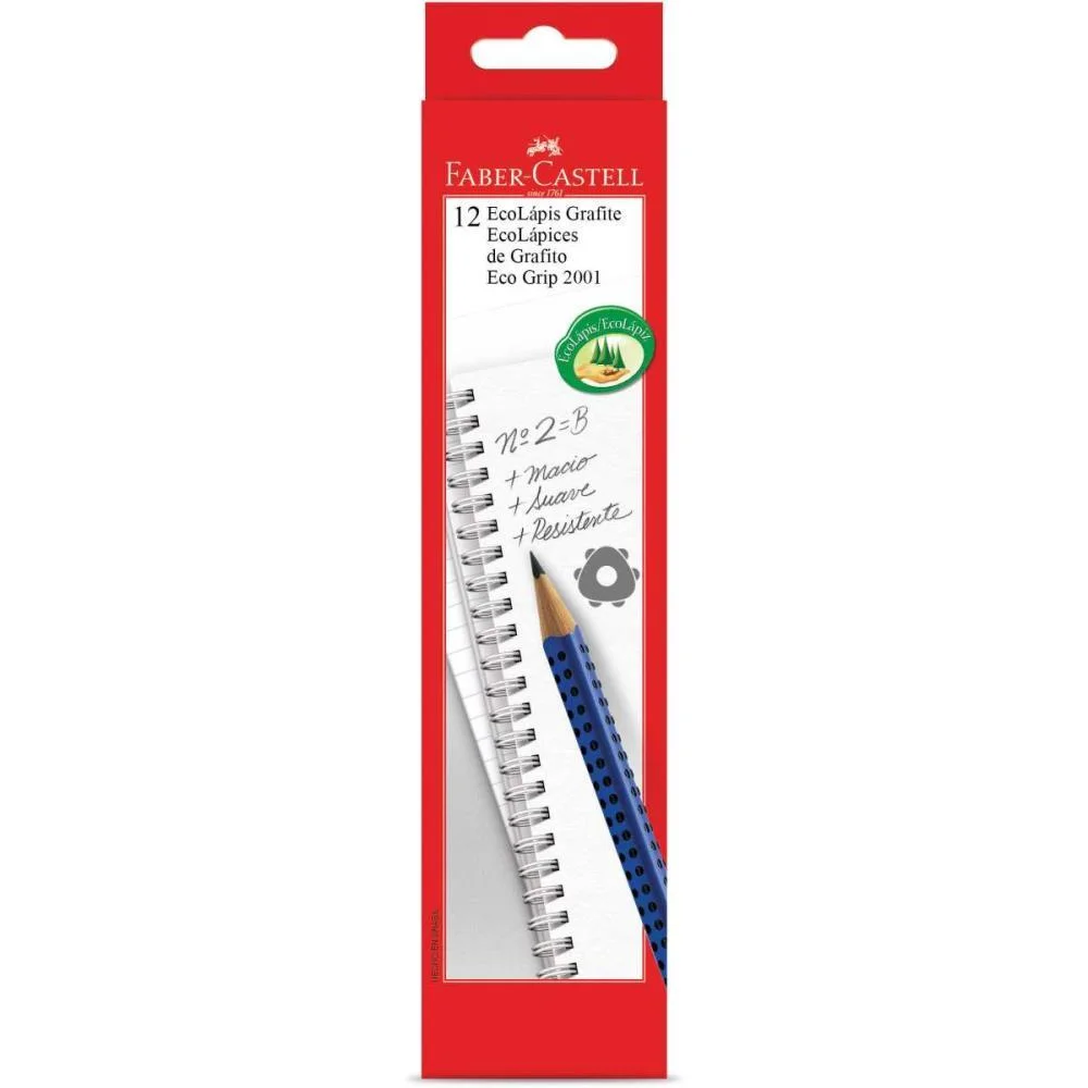 LAPIS PRETO TRIANGULAR ECOLAPIS GRIP 2001 AZUL PETROL FABER-CASTELL (PCT.C/72) - imagem 2