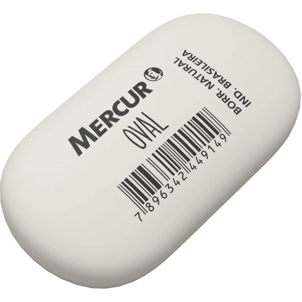 BORRACHA BRANCA OVAL NOVO TAMANHO MERCUR (POTE-18) - imagem 2