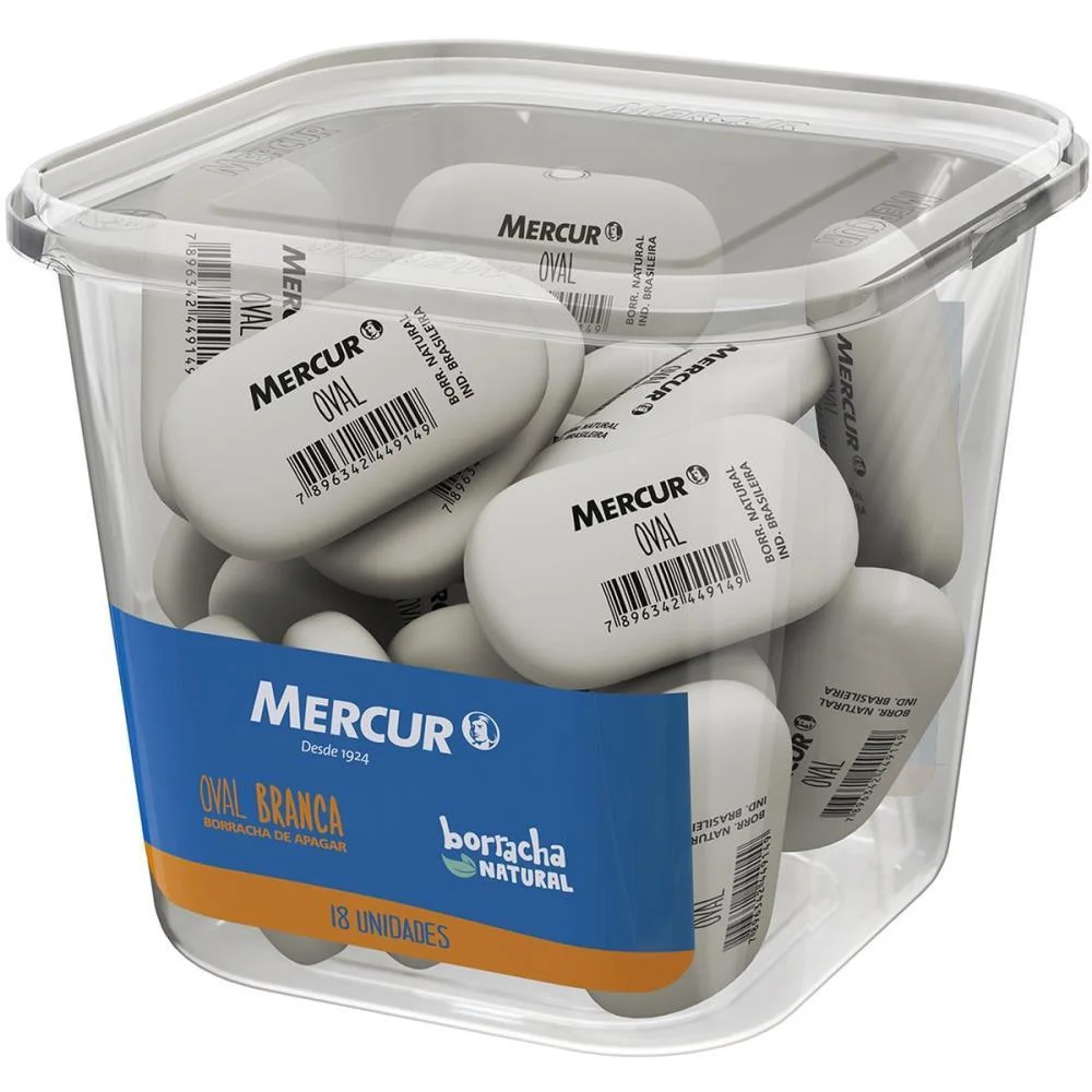 BORRACHA BRANCA OVAL NOVO TAMANHO MERCUR (POTE-18) - imagem 4