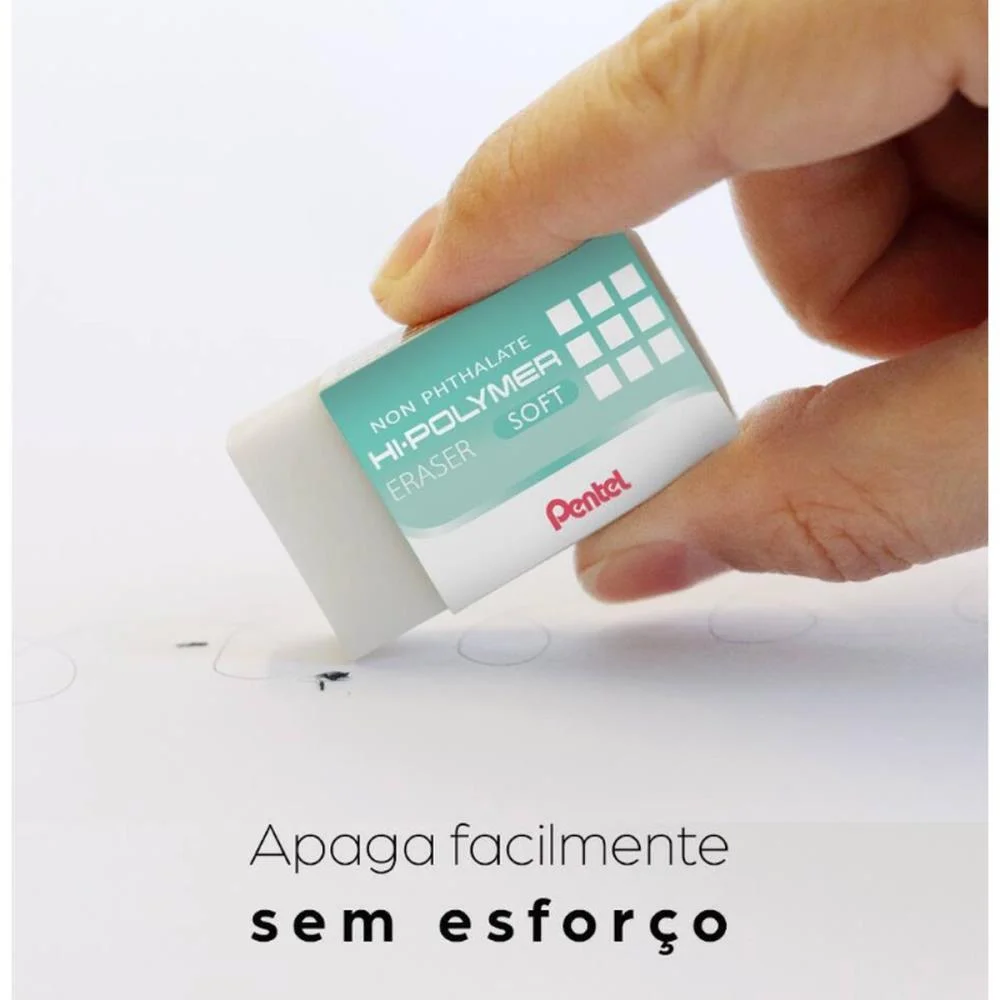 BORRACHA BRANCA HI POLYMER PEQ. P/ENGENHARIA PENTEL (CX.C/48) - imagem 5