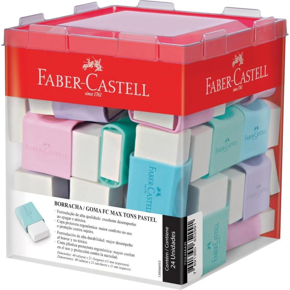BORRACHA BRANCA TONS PASTEL FC MAX (S) FABER-CASTELL (DP.C/24) - imagem 3