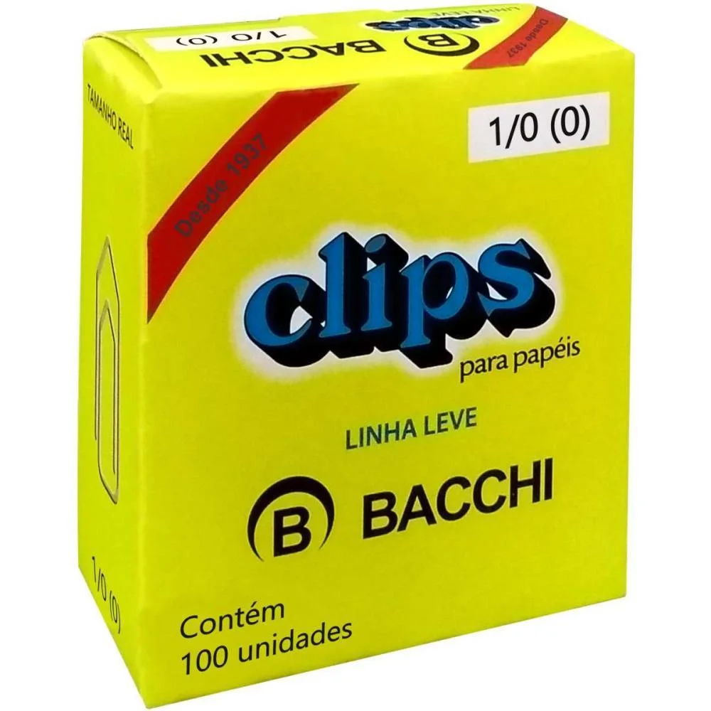 CLIPE GALVANIZADO ACO 1/0 LINHA LEVE C/100 UNID. BACCHI (PCT.C/10) - imagem 3