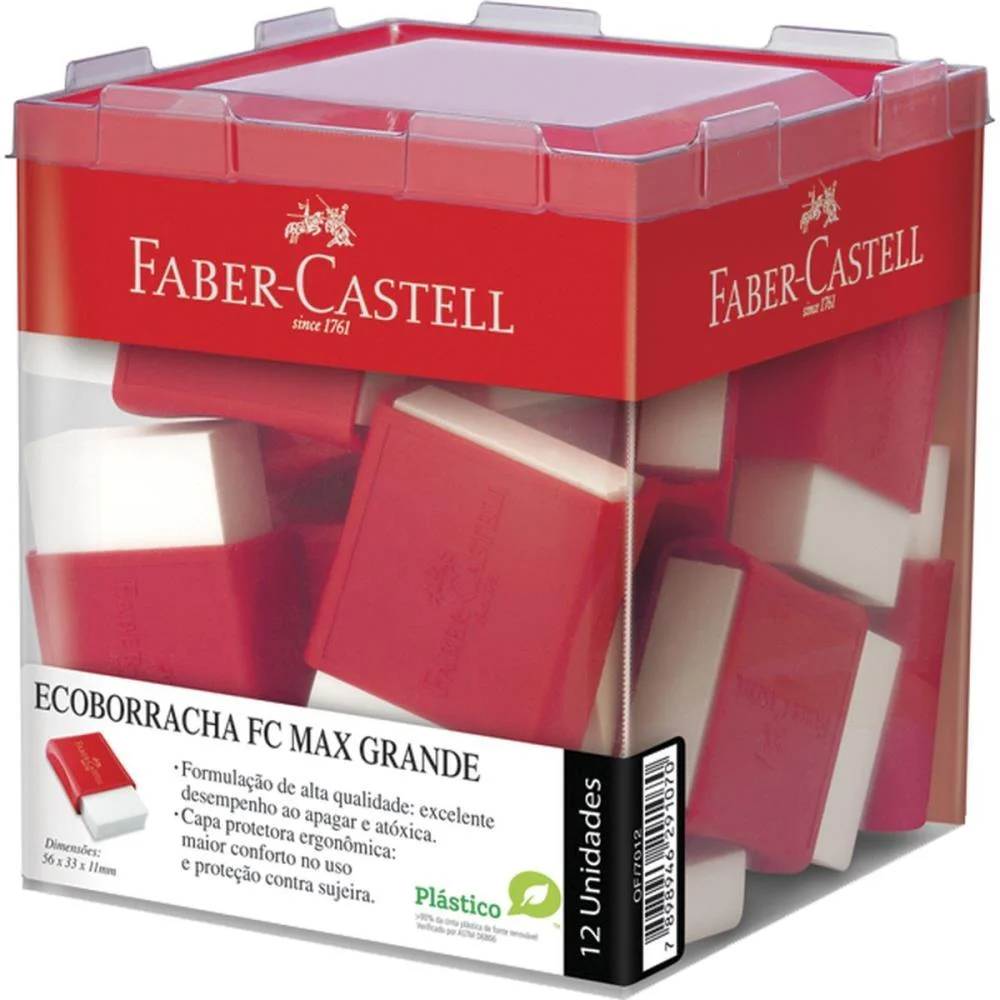 BORRACHA BRANCA FC MAX GRANDE CAPA PLAST.VM FABER-CASTELL (DP.C/12) - imagem 2