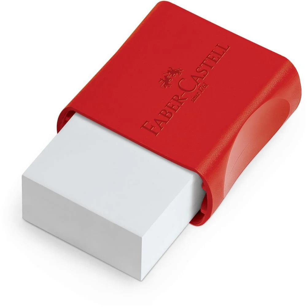 BORRACHA BRANCA FC MAX PEQUENA PLASTICA VERMEL FABER-CASTELL (DP.C/24) - imagem 4