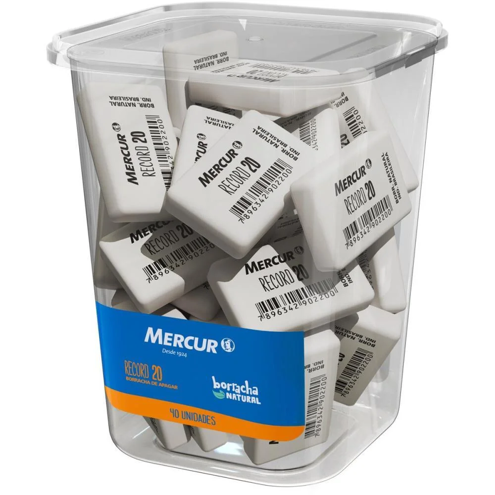 BORRACHA BRANCA 20 RECORD BRANCA MERCUR (POTE-40) - imagem 2