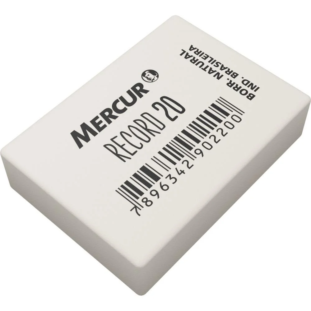 BORRACHA BRANCA 20 RECORD BRANCA MERCUR (POTE-40) - imagem 3