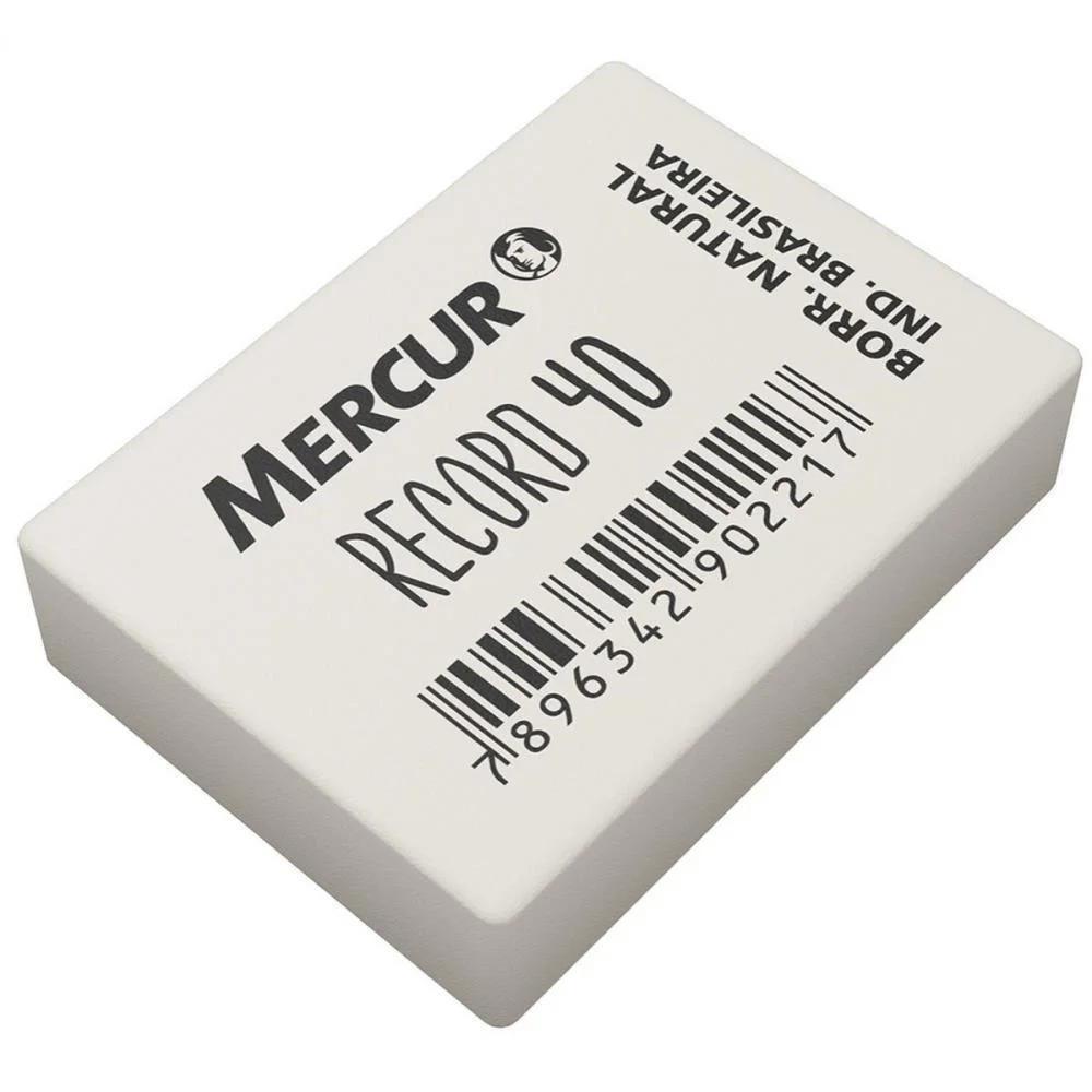 BORRACHA BRANCA 40 RECORD BRANCA MERCUR (POTE-80) - imagem 2