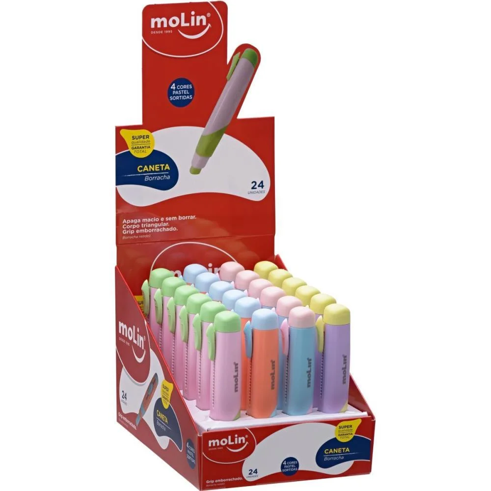 BORRACHA CANETA MOLIN TONS PASTEL MOLIN (DP.C/24) - imagem 3