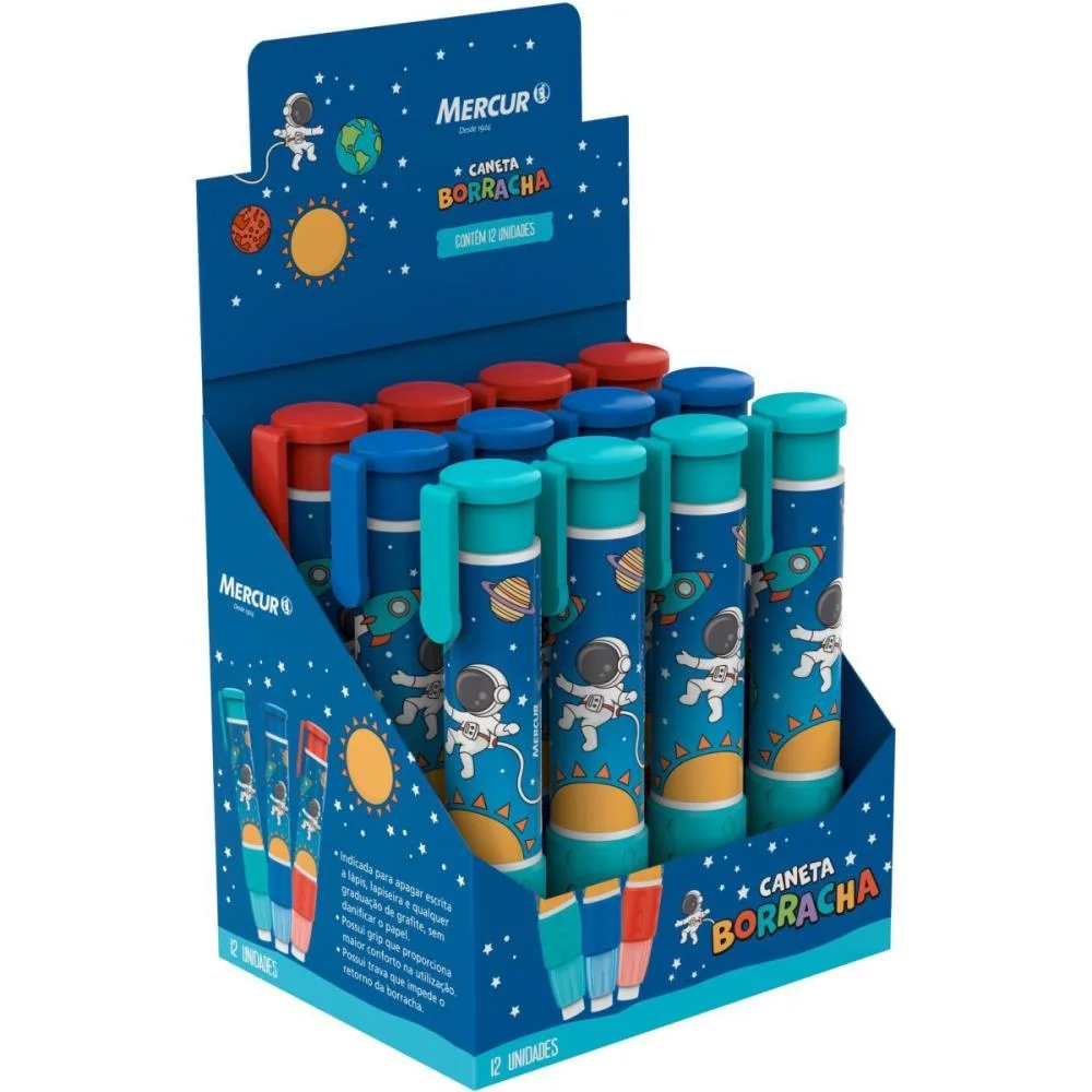 BORRACHA CANETA SISTEMA SOLAR SORTIDO MERCUR (CX.C/12) - imagem 3