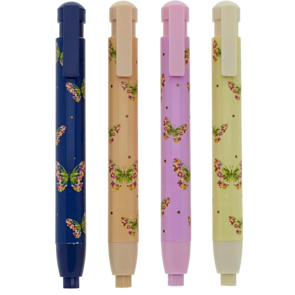 BORRACHA CANETA LOVE BORBOLETAS 4MODELOS MOLIN (POTE-12) - imagem 3