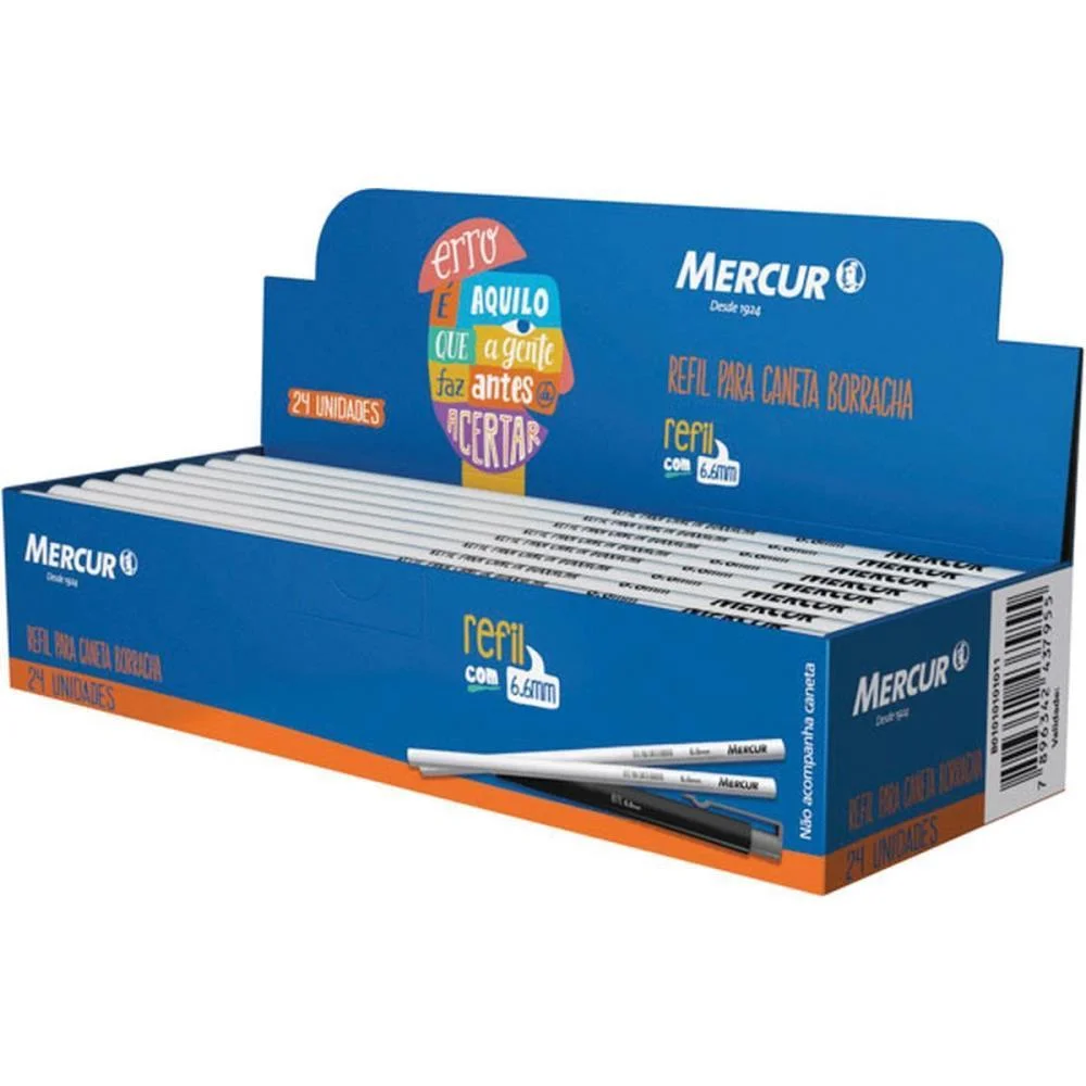 BORRACHA CANETA REFIL EXECUTIVE BRANCA MERCUR (CX.C/24) - imagem 3