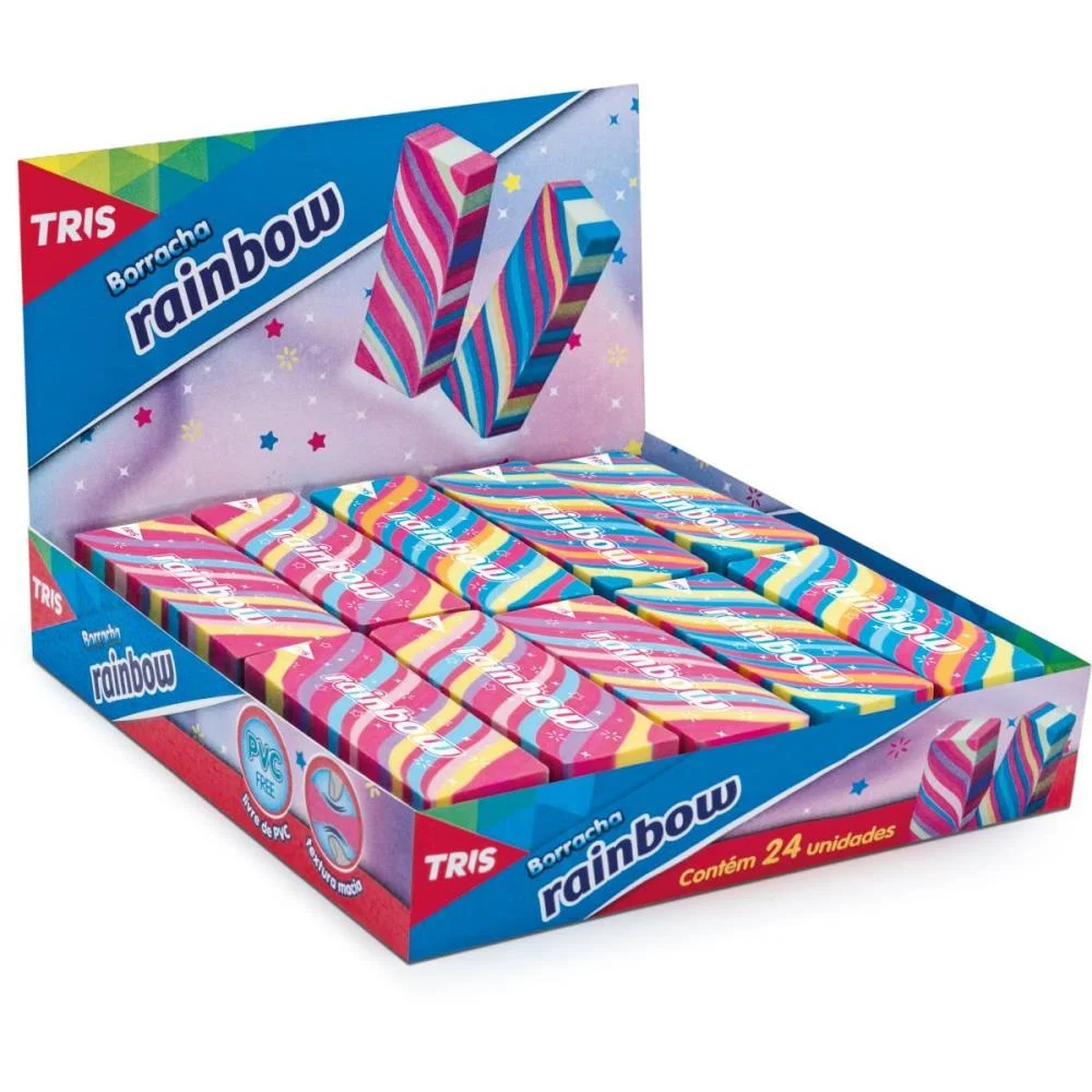 BORRACHA COLORIDA TRIS RAINBOW SORTIDAS SUMMIT (DP.C/24) - imagem 3