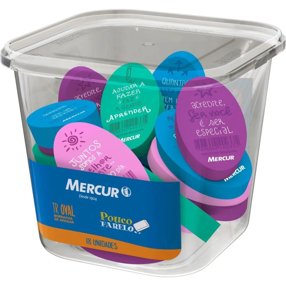 BORRACHA COLORIDA TR OVAL COLOR SORTIDO MERCUR (POTE-18) - imagem 2