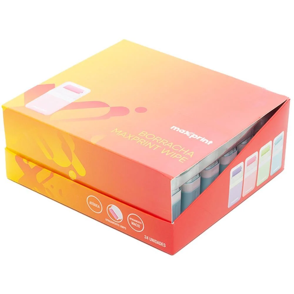 BORRACHA COLORIDA WIPE TONS PASTEL MAXPRINT (CX.C/24) - imagem 5