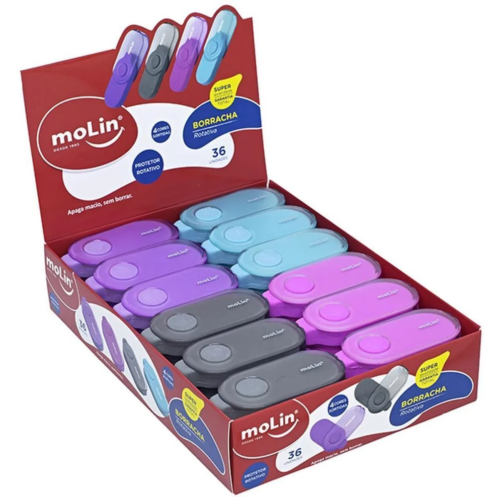 BORRACHA COLORIDA ROTATIVA 4 CORES MOLIN (DP.C/36) - imagem 2