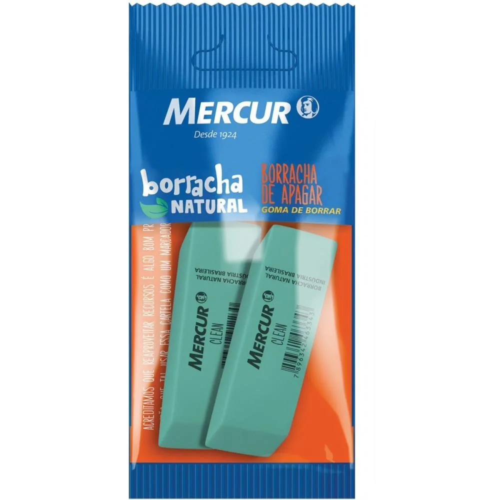 BORRACHA COLORIDA CLEAN VERDE PULL PACK MERCUR (BL.C/02) - imagem 3
